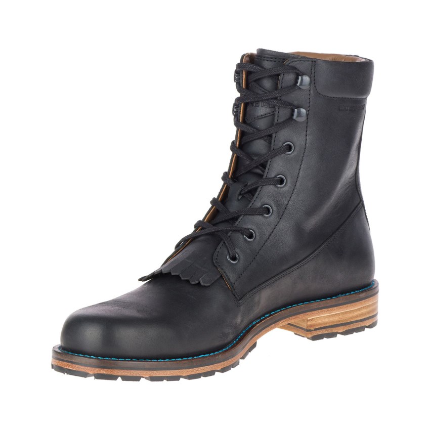 Bottes Merrell Wayfarer Lace Leather Noir Homme | B.I.UZDS